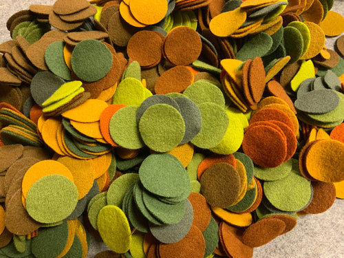 1 inch pre cut Pennies by Color