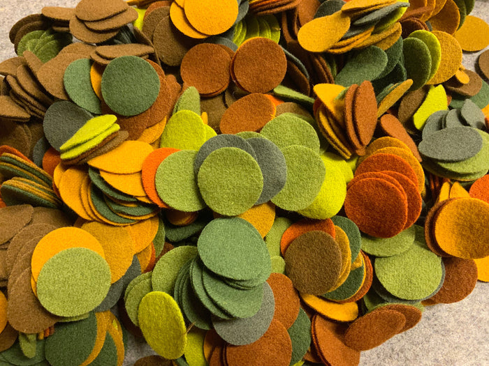1.25 inch pre cut Pennies by Color