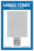**NEW Happy Birthday Coverplate Die - Whimsy Stamps