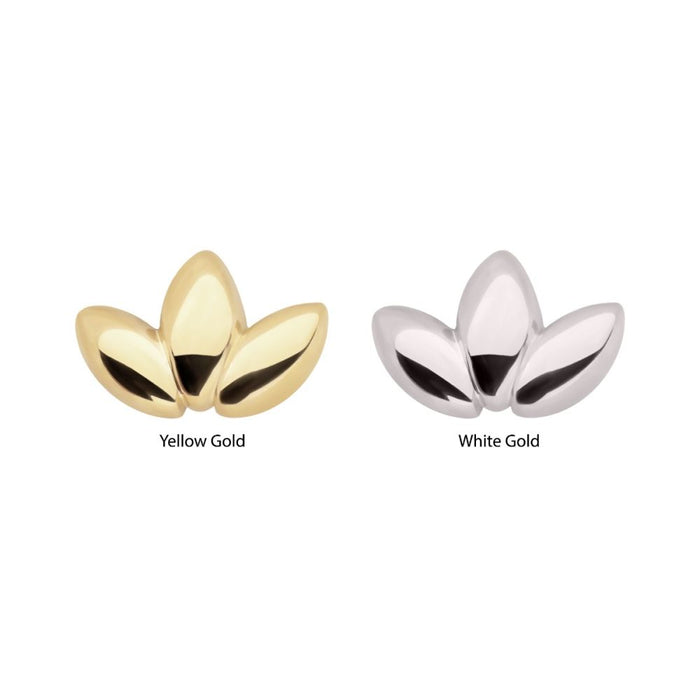 Invictus 14Kt Gold Threadless Lotus Flower Top