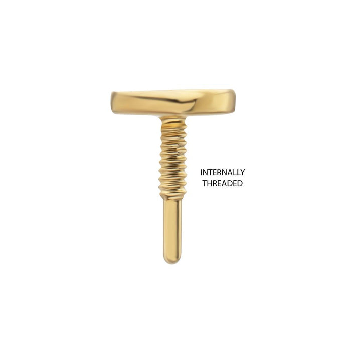 Invictus 14Kt Yellow Gold M0.8 Internally Threaded Heart Top