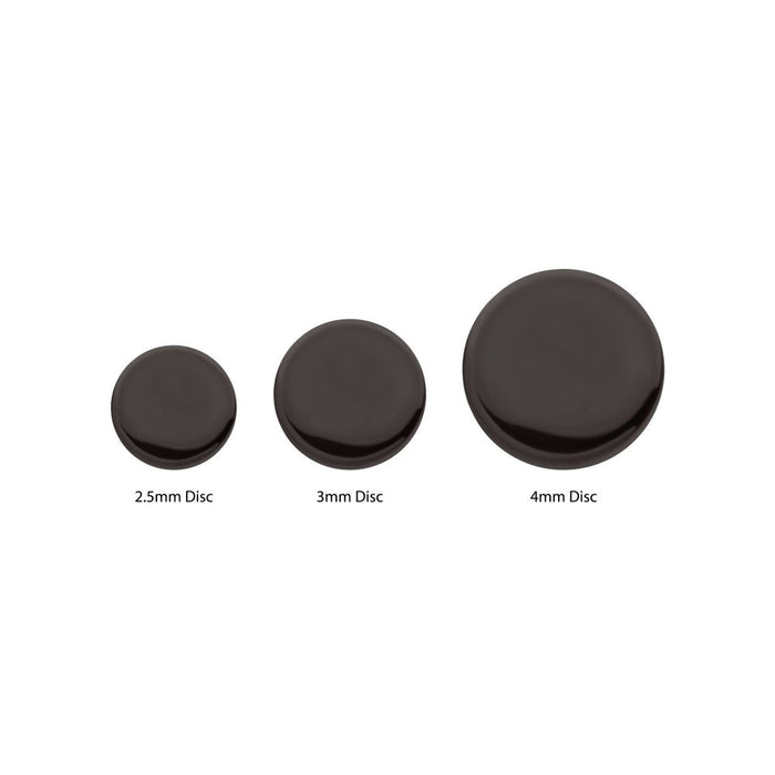 Invictus Black PVD Titanium Threadless Flat Disc Top