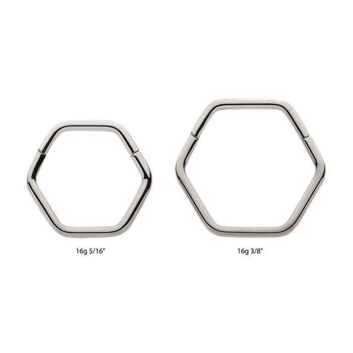 Invictus Hexagon Shape Titanium Front Facing Hinged Segment Clicker