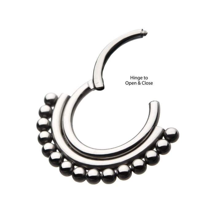 Invictus Titanium 15-Beaded Classic Front Facing Hinged Segment Clicker