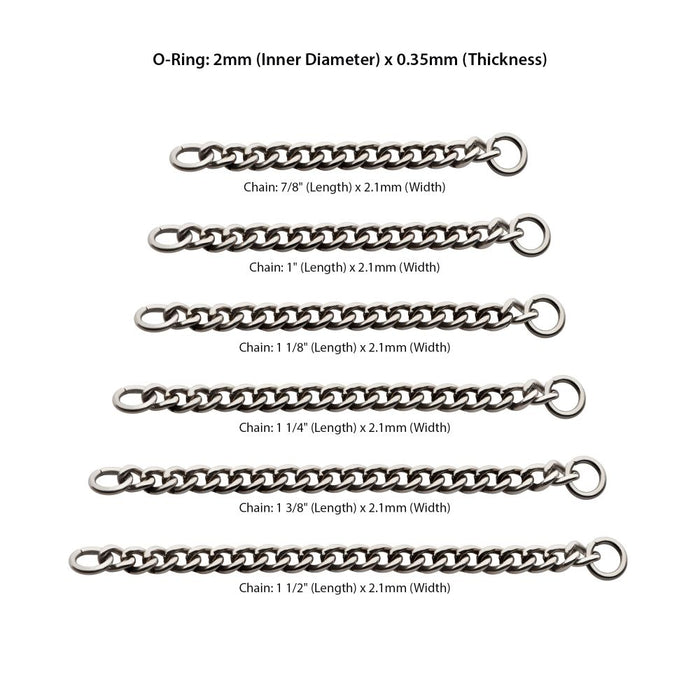 Invictus Titanium 2.1mm Curb Chain with Ring