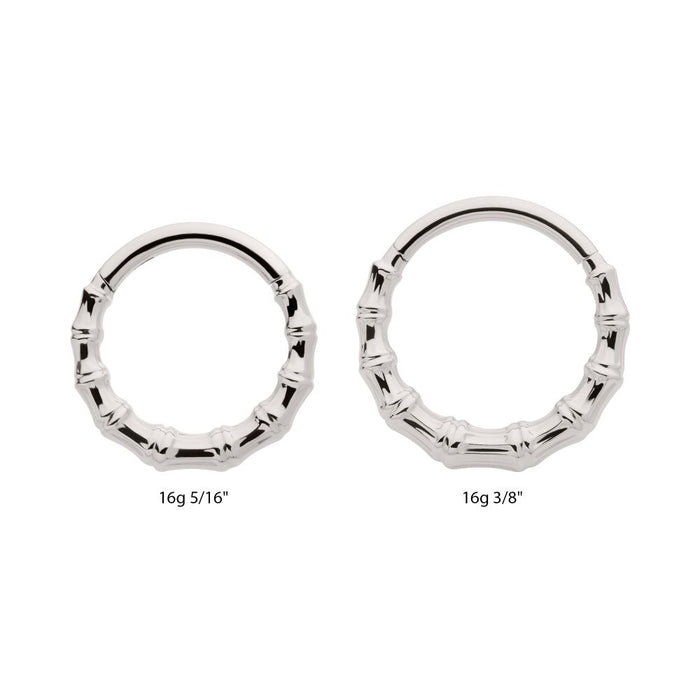 Invictus Titanium Bamboo Design Front Facing Hinged Segment Clicker