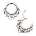 Invictus Titanium Beads & 5-Bezel Set Gem Front Facing Hinged Segment Clicker
