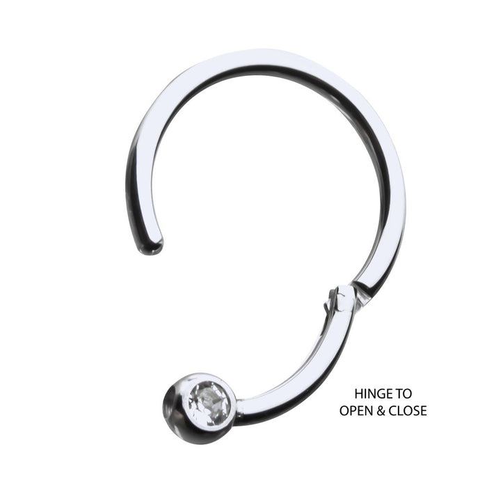 Invictus Titanium Bezel Set Gem Hinged Segment Ring