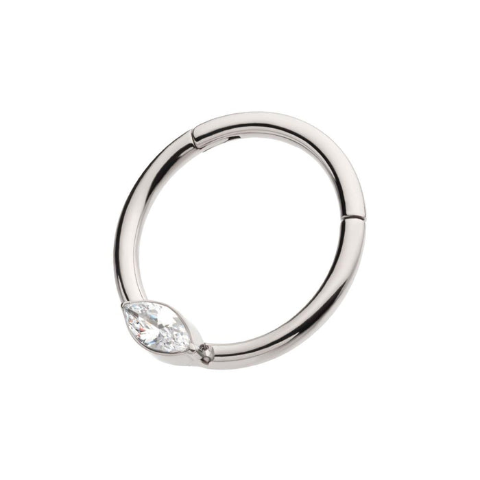 Invictus Titanium Eye CZ Front Facing Hinged Segment Clicker
