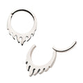 Invictus Titanium Flame Design Front Facing Hinged Segment Clicker