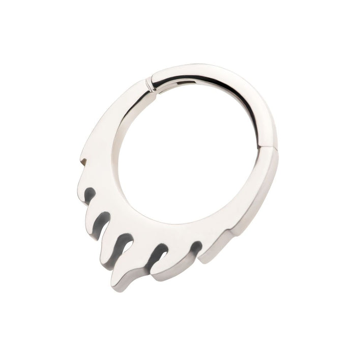 Invictus Titanium Flame Design Front Facing Hinged Segment Clicker