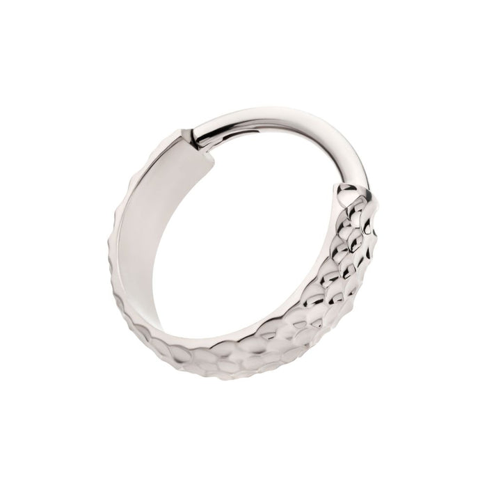 Invictus Titanium Hammered Pattern Side Facing Hinged Segment Clicker