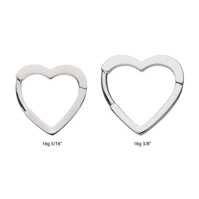 Invictus Titanium Heart Hinged Segment Clicker