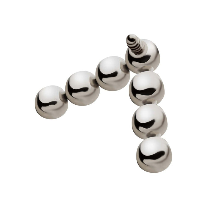 Invictus Titanium Internally Threaded 7-Bead Triangle Shape Top