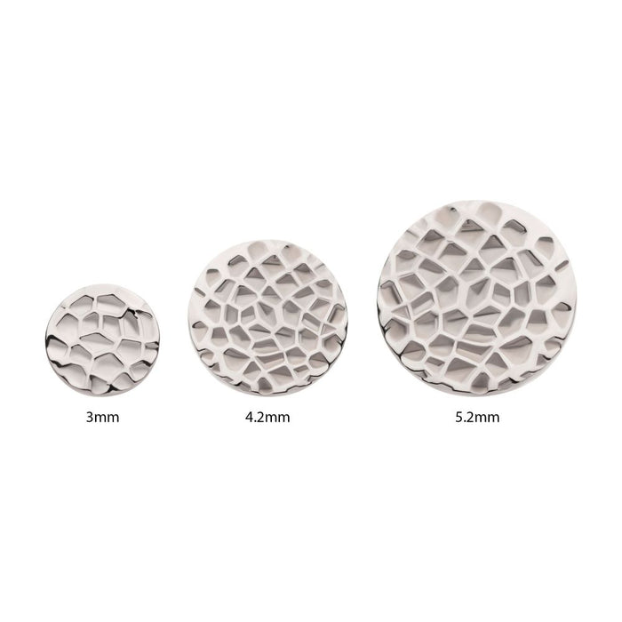 Invictus Titanium Internally Threaded Hammered Disk Top