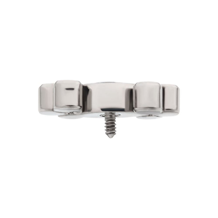 Invictus Titanium Internally Threaded with Clustered Bezel Set Marquise & Round CZ Top