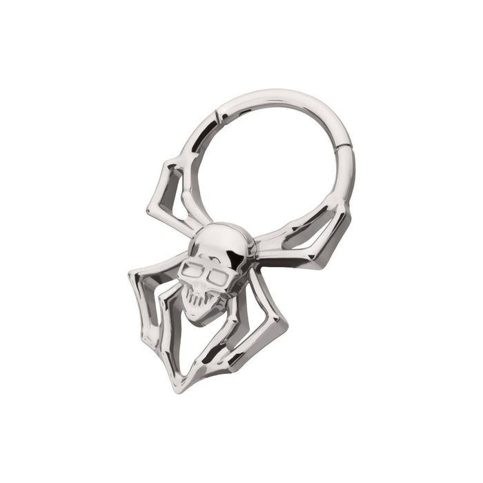 Invictus Titanium Spider Skull Front Facing Hinged Segment Clicker