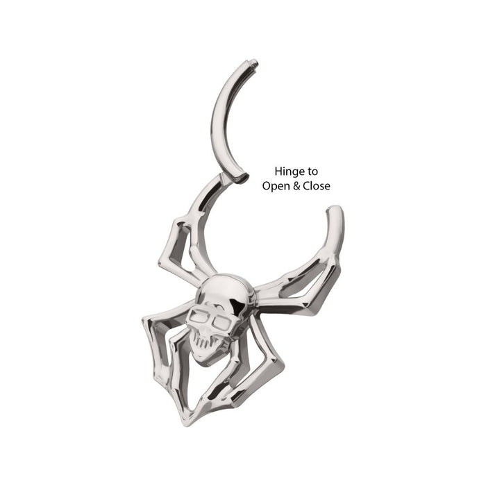 Invictus Titanium Spider Skull Front Facing Hinged Segment Clicker