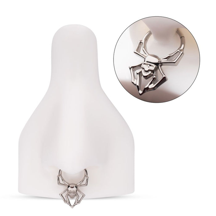 Invictus Titanium Spider Skull Front Facing Hinged Segment Clicker