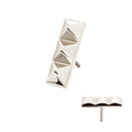 Invictus Titanium Threadless 3 Pyramid Stud Top