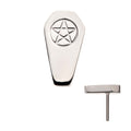 Invictus Titanium Threadless Coffin with Engraved Pentagram Top