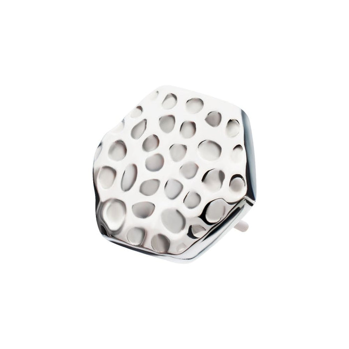 Invictus Titanium Threadless Hammered Hexagon Top