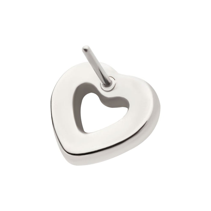 Invictus Titanium Threadless Hollow Heart Top