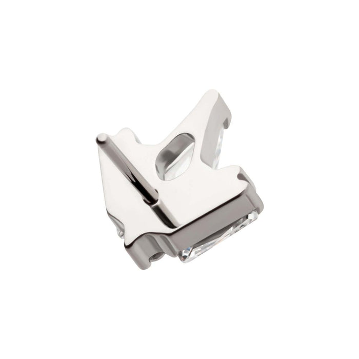 Invictus Titanium Threadless Multi Shape Clear CZ 4-Cluster Top