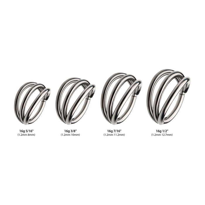 Invictus Titanium Triple Hoop Side Facing Hinged Segment Clicker