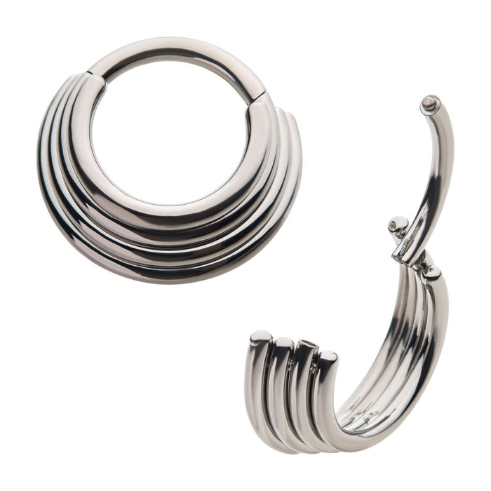 Invictus Titanium with Four Stacked Front Facing Hinged Segment Clicker