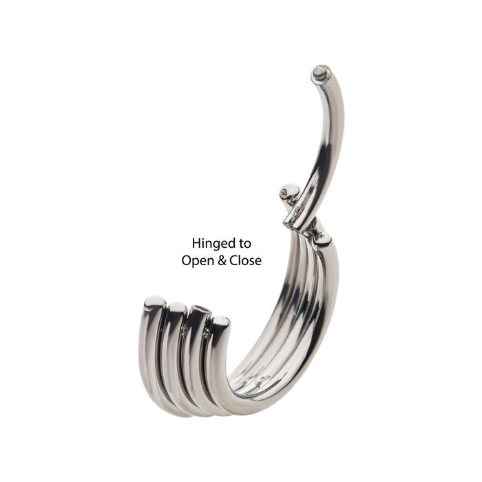 Invictus Titanium with Four Stacked Front Facing Hinged Segment Clicker