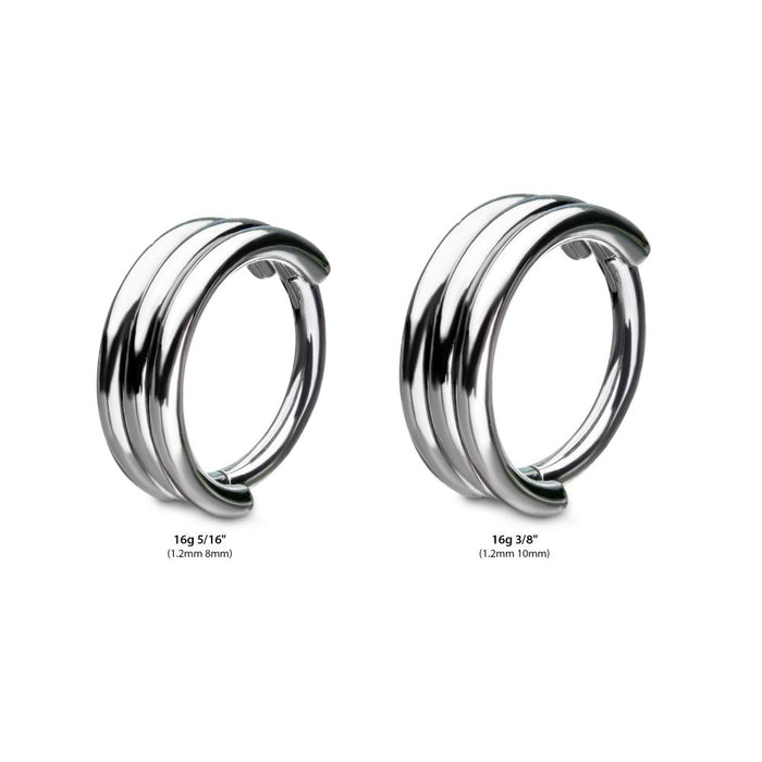Invictus Titanium with Triple Stack Design Side Facing Hinged Segment Clicker