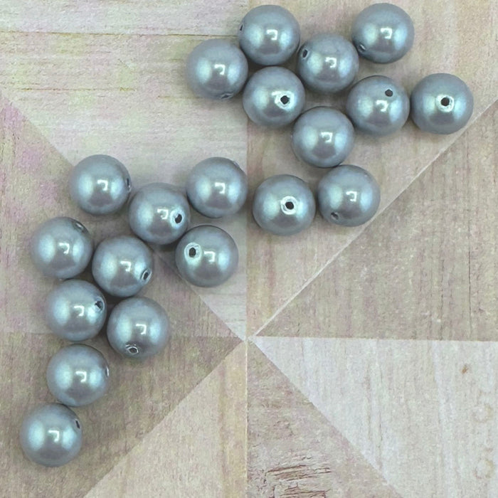 Preciosa 8mm Pearls- Pearlescent Grey