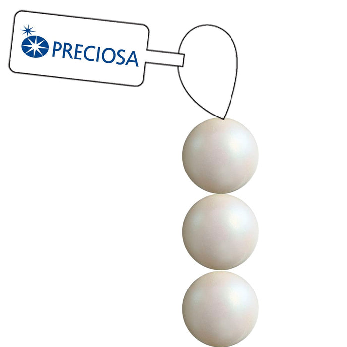 Preciosa Maxima 4mm Pearls - Pearlescent Cream