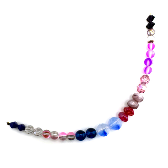 Retro Rainbow- Custom Czech Glass Strand