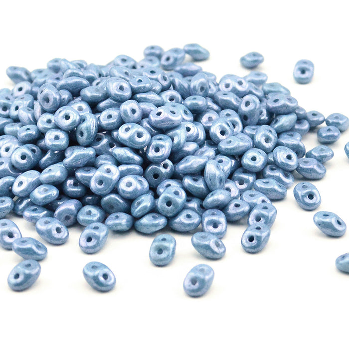 Blue Luster , superduo - Helby, Beadshop.com